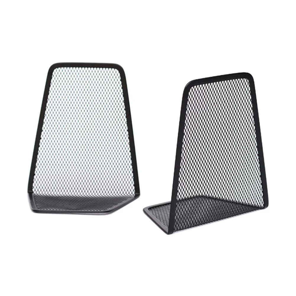 

2PCS L Type Book Holder Durable Desk Organizer Accessories Mesh Design School Office Iron Wire Storage Magazine Student Home