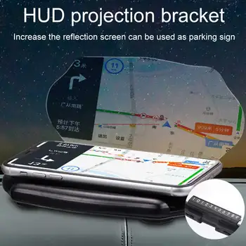 

Phone Holder Clear Auto Accessories Car Universal Head Up Display Wireless Charger GPS Navigation Mirror Portable Windscreen
