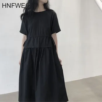 

2020 New Summer Fashion Women High Quality Look At The Fabric Pullover Black Girl's Dress V351