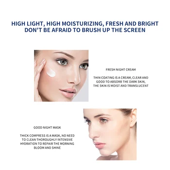 

New Nourishing Skin Smooth Fine Lines Brighten Skin Color Facial Mask Night Repair Sleep Mask Moisturizing 2020