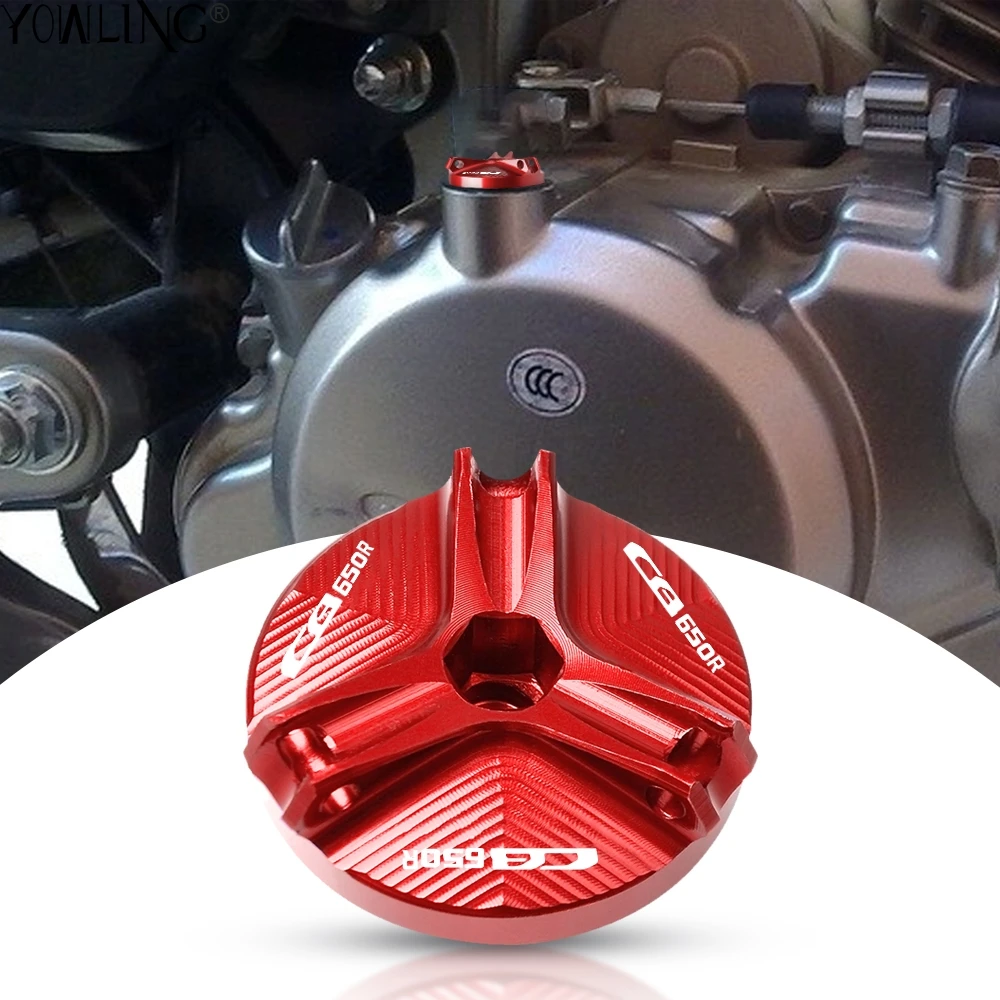 

For Honda CB650R CB 650R 650 R Motorcycle Parts M19*2.5 CNC Aluminum Engine Magnetic Oil Drain Plug Filter Cup Plug Cover Screw