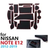 Anti-Slip Rubber Cup Cushion Door Groove Mat for Nissan Note E12 2012~2022 Accessories Car Stickers mat for phone Versa 2022 ► Photo 1/6