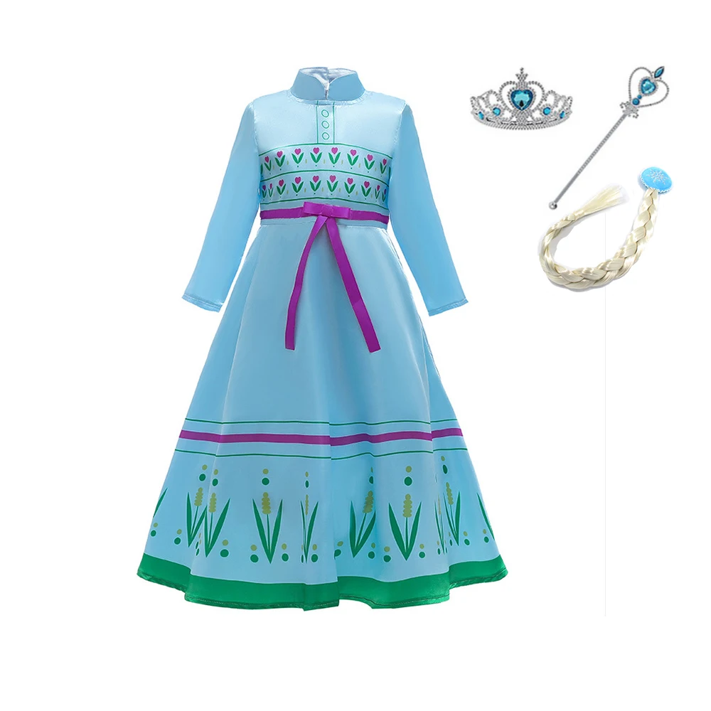 2020New Dress For Girls Clothing Anna Princess Set Elsa Dress Birthday Evening Party Dress Christmas Clothes New Year Costume - Цвет: 19