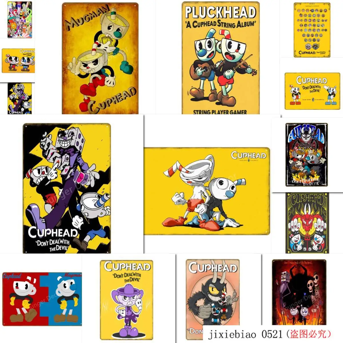 Видео игры Funko поп Cuphead металлический плакат Mugman дьявол легендарная чаша