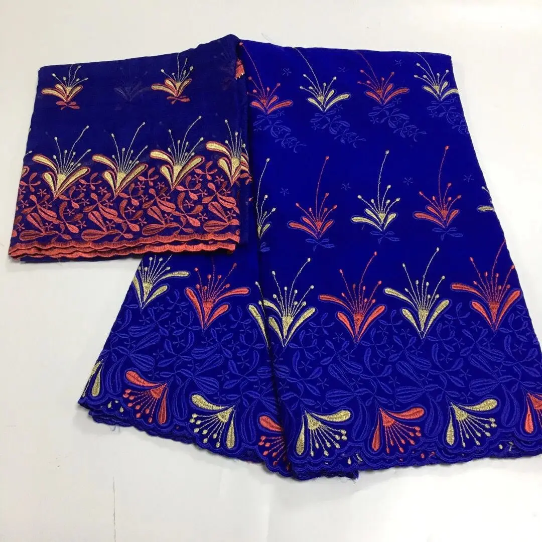 Мягкий швейцарские кружева ткани цветные вышивка Африканский ажурная ткань