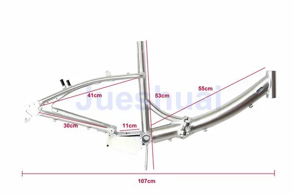 Cheap 20 inch Bicyle Frame Aluminium Alloy Fordable Bike Frame Mountain Road Bike MTB Repair Parts Accessories Quadro De Bicicleta Men 2