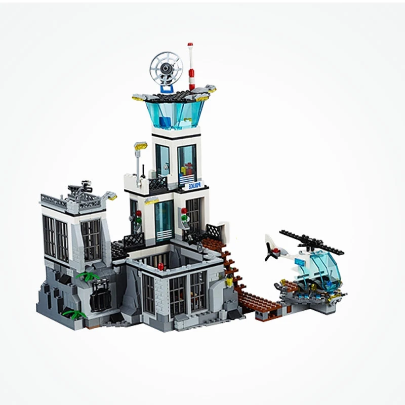 Цена Город полиция тюрьма остров блоки Строительные блоки 815 шт модель город игрушки для детей подарок