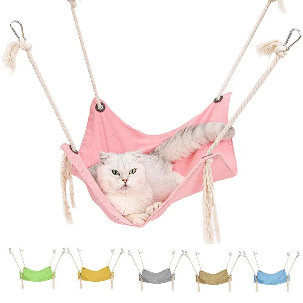 

Hanging Cat Hammock Pet Supplies Cat Sleeping Bag Pet Cat Cage Breathable Double-sided Available Warm Cat Bed Mat#