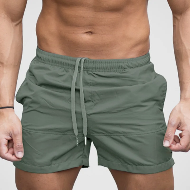 Дышащие спортивные короткие брюки, пляжная одежда, брюки для мужчин, тренажерный зал, тренировка, бег, повседневный Бодибилдинг