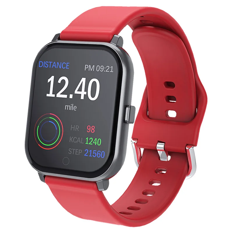 SmartWatch Red Умные часы MKS5, водонепроницаемые спортивные часы для фитнеса, трекер сердечного ритма, напоминание о звонках/сообщениях, Bluetooth, умные часы для Android iOS - Цвет: SmartWatch Red