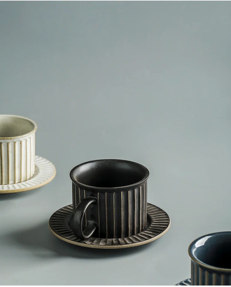 Японский ручной работы керамический кофе комплект из чашки и блюдца Скандинавская простая кофейная чашка керамика творческий дом Ретро кофейная чашка набор Китай D6D