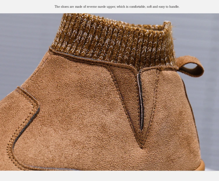 Г. Мужские зимние ботинки обувь с высоким берцем без застежки chaussure homme, нескользящая мужская обувь, большие размеры 46, Zapatos De Hombre
