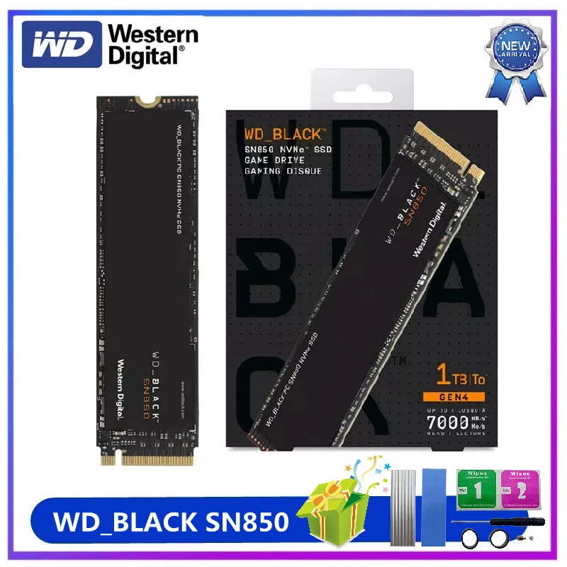Western Digital Black SN850 500GB, 1TB, 2TB SSD M.2 2280 PCIe 4.0 GEN4 SSD PCIe 3D Nand até 7,000 MB/s