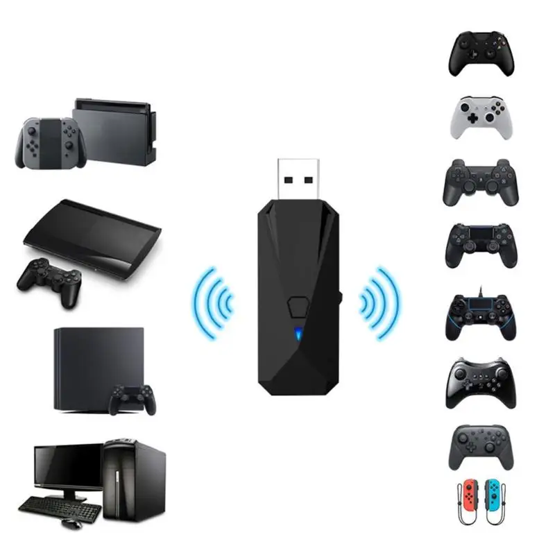 1 шт. JYS Беспроводной Контроллер конвертер проводной Bluetooth адаптер рукоятки конвертер для переключателя/для PS4/для PS3/PC игровая ручка