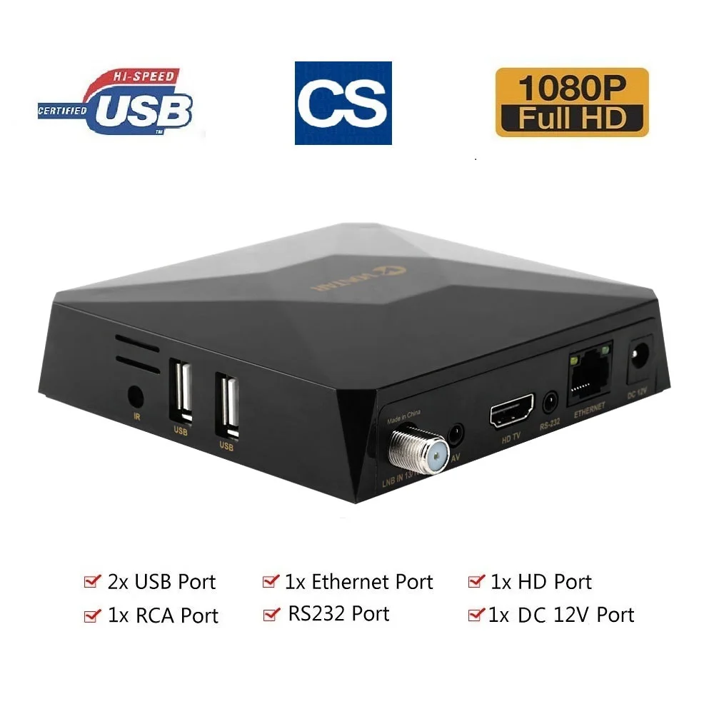 Спутниковый ресивер VONTAR V10 Plus DVB S2 H.265 3G 4G модем CS cline Stalker Xtream Испания