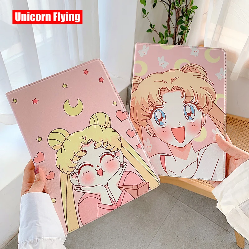 Cartoon Cute Sailor Moon Soft Protective Case For iPad Air 1 2 3 Mini 4 5 Pro 2017 2018