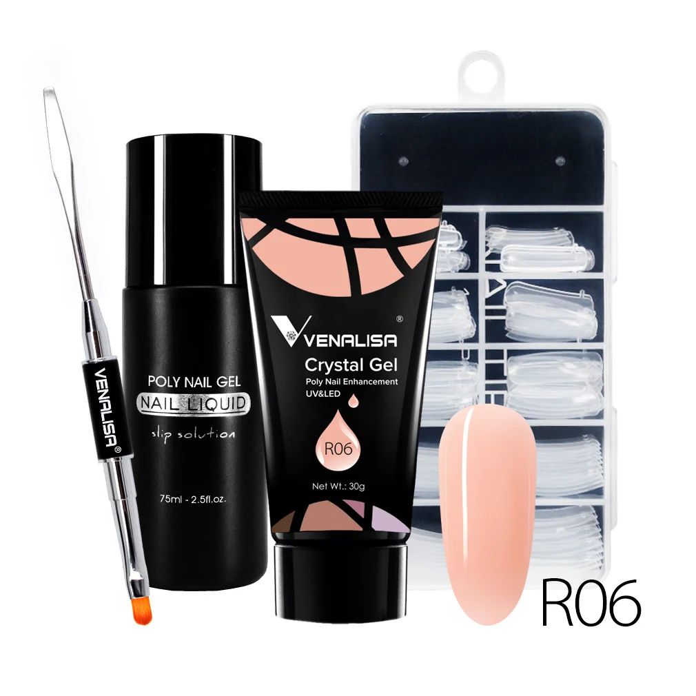 Venalisa Poly Nail Gel Kit Nail Design Building Gel Per Unghie Acrilico Trasparente Cristallo Coumuflage Set Nail Estendi Gelatina Gel Polish