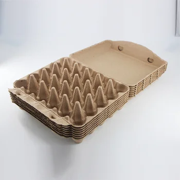 

5Pcs 30 Grids Egg Storage Box Paper Pulp Egg Tray Container Anti-break Native Egg Holder Shakeproof Egg Storage Box for Home Sto