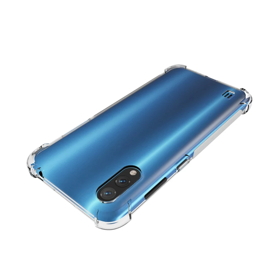 Для samsung Galaxy A01 чехол+ закаленное стекло прозрачный защитный гелевый Мягкий ТПУ Чехол резиновый чехол
