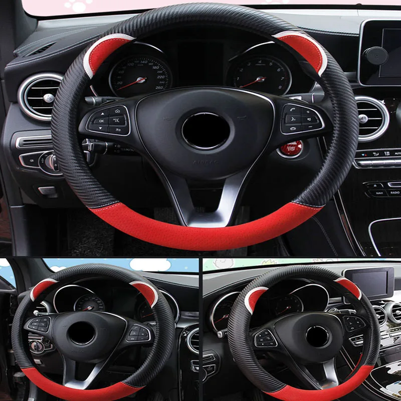 Женский Противоскользящий автомобильный чехол на руль для hyundai Creta Tucson Volkswagen VW Golf 6 GTI Kia Ceed Rio Sportage