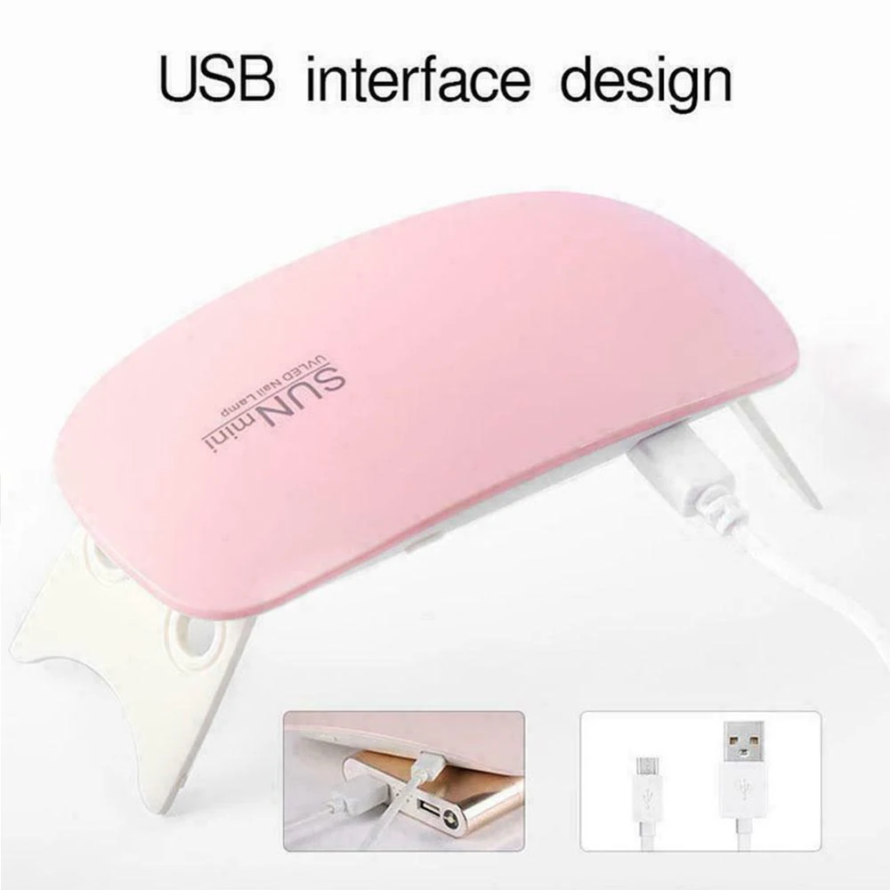Nail Gel 9 LED Nail Dryer Portable USB Cable UV Curing Lamp for Gel Based Polishes Manicure Pedicure Machine