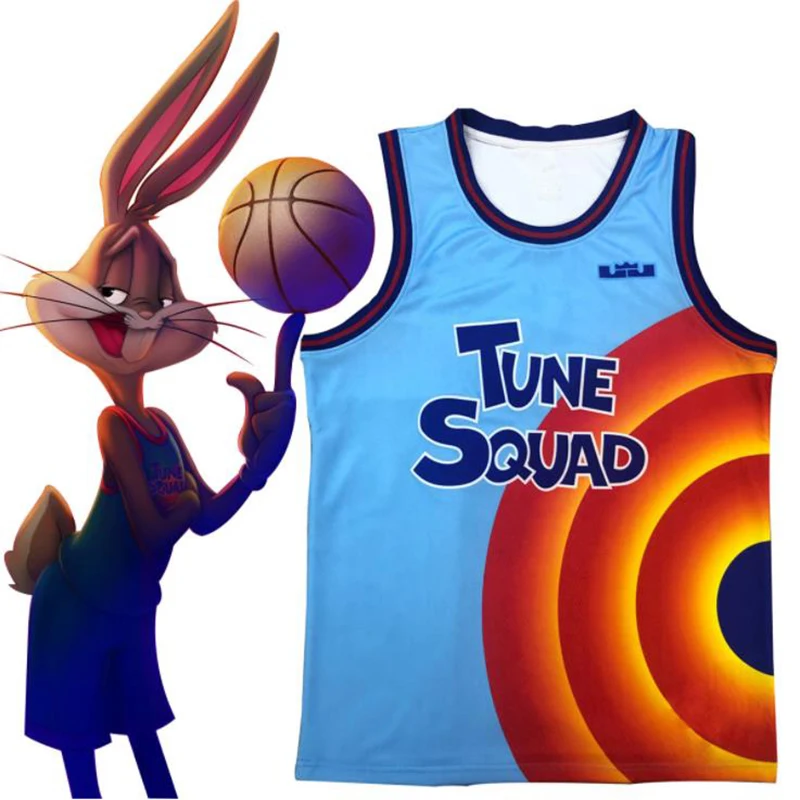 Maglia Da Basket Space Jam2 Tune Squad #6 James Top Cosplay Costume Sports Meeting 3V3 Street Basketball Vest Uniform
