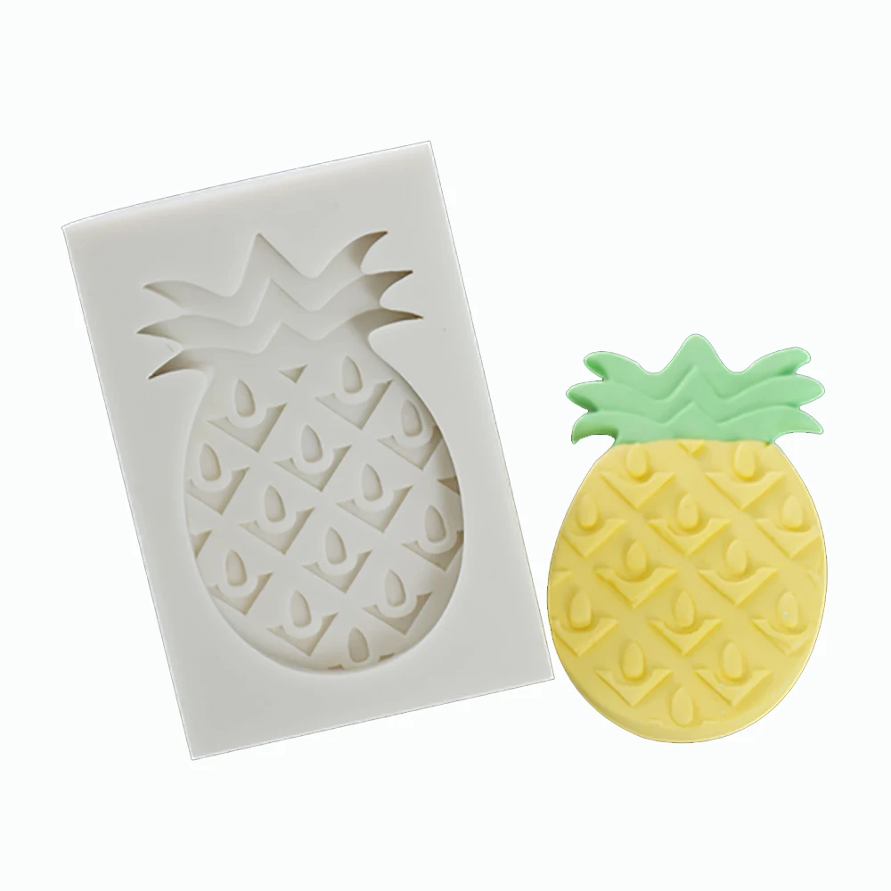 pineapple Форма для торта, формы для помадки, кокосовое дерево, ананас, пищевой силикон, цвет случайный, безвкусный, форма для выпечки, арбуз, сахарное ремесло - Цвет: pineapple