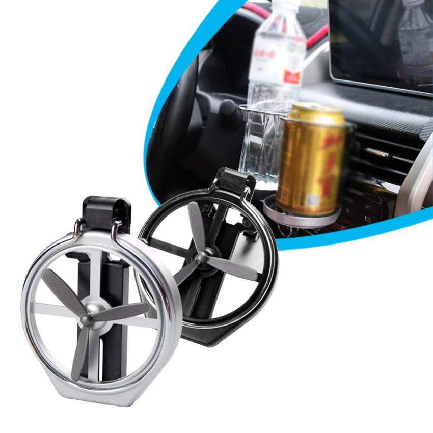 Folding Cup Holder Car Air Vent Outlet Drink Holder With Fan Auto
