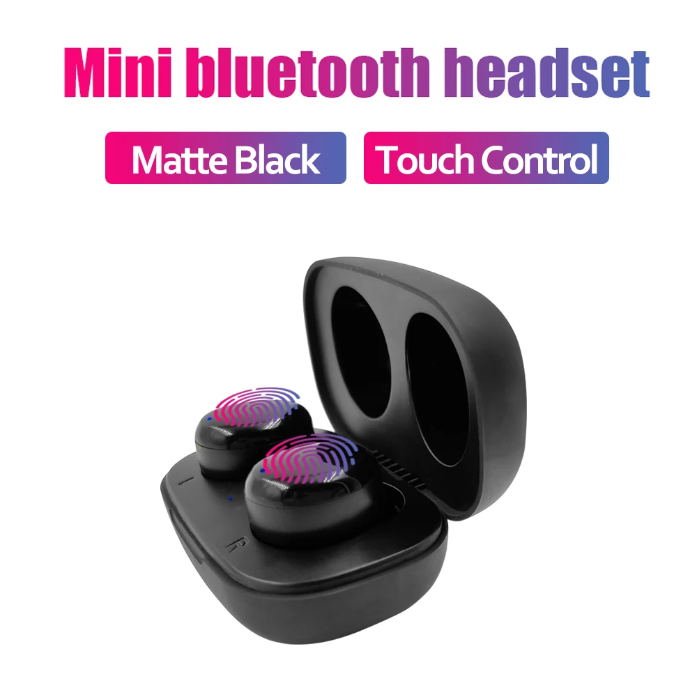 S8031 matte blcak Новинка Bluetooth 5,0 наушники TWS беспроводные наушники HiFi Звук водонепроницаемые мини спортивные наушники шумоподавление игровые наушники - Цвет: S8031 matte blcak
