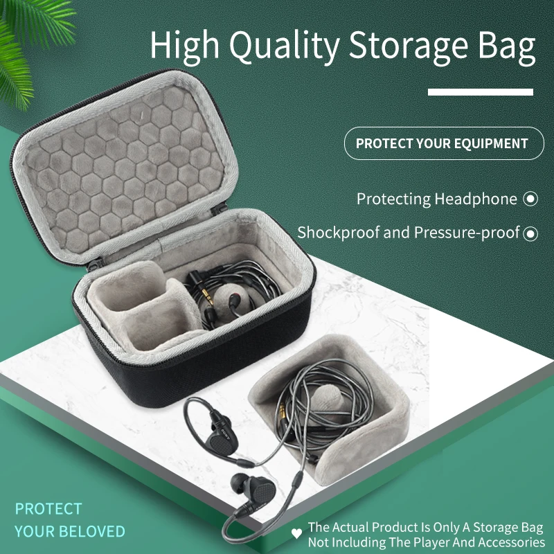 Music Player Case Portable Storage Box Carrying Case For QULOOS QA361 HiFi MP3 Player For Sony M7 M9 Z1R Earphone Headphone storage box carrying case