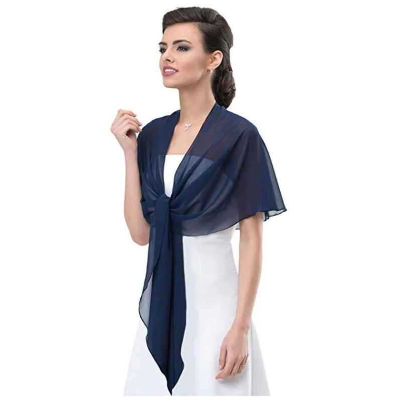 

Puffy Woman Chiffon Wrap Schal Bridal Scarf Summer Muslim Hijabs 200*45 CM Custom-made Color Avaliable 2019