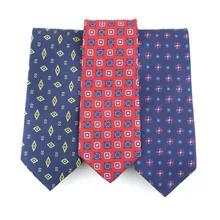 7.5cm Diamond Checked Mens Tie Fashion Classical Office Man Necktie Wedding Formal Wear Accessories