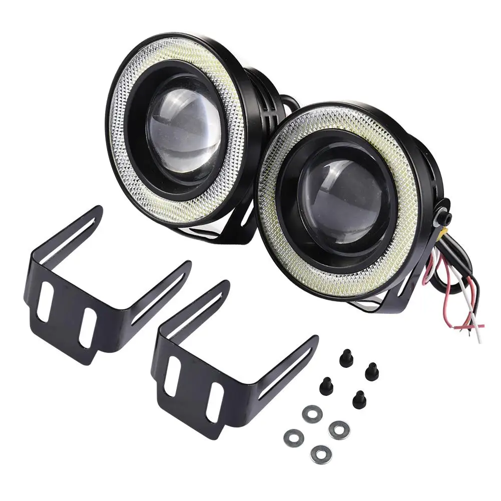 

Car LED lens 30W fog lamp 89MM 3.5 inch with COB angel eye bulls eye fog lamp modified fog lamp daytime running light
