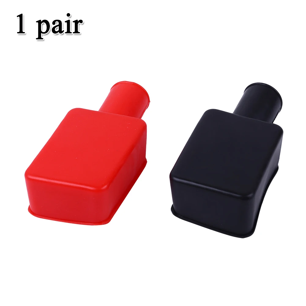 2pcs Batterie Voiture Terminal Câble Pinces Positive Négative Housse  Protection