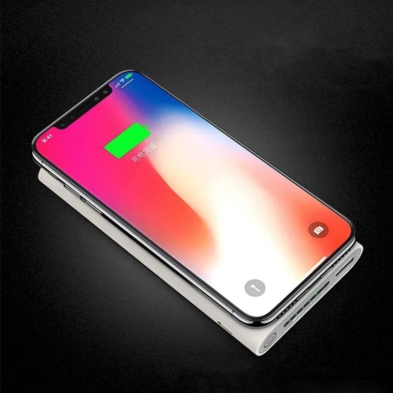 Xiaomi, беспроводной внешний аккумулятор, стандарт Qi, 30000 мА/ч, Беспроводная зарядка, Мобильный Внешний аккумулятор, портативное зарядное устройство для Iphone X