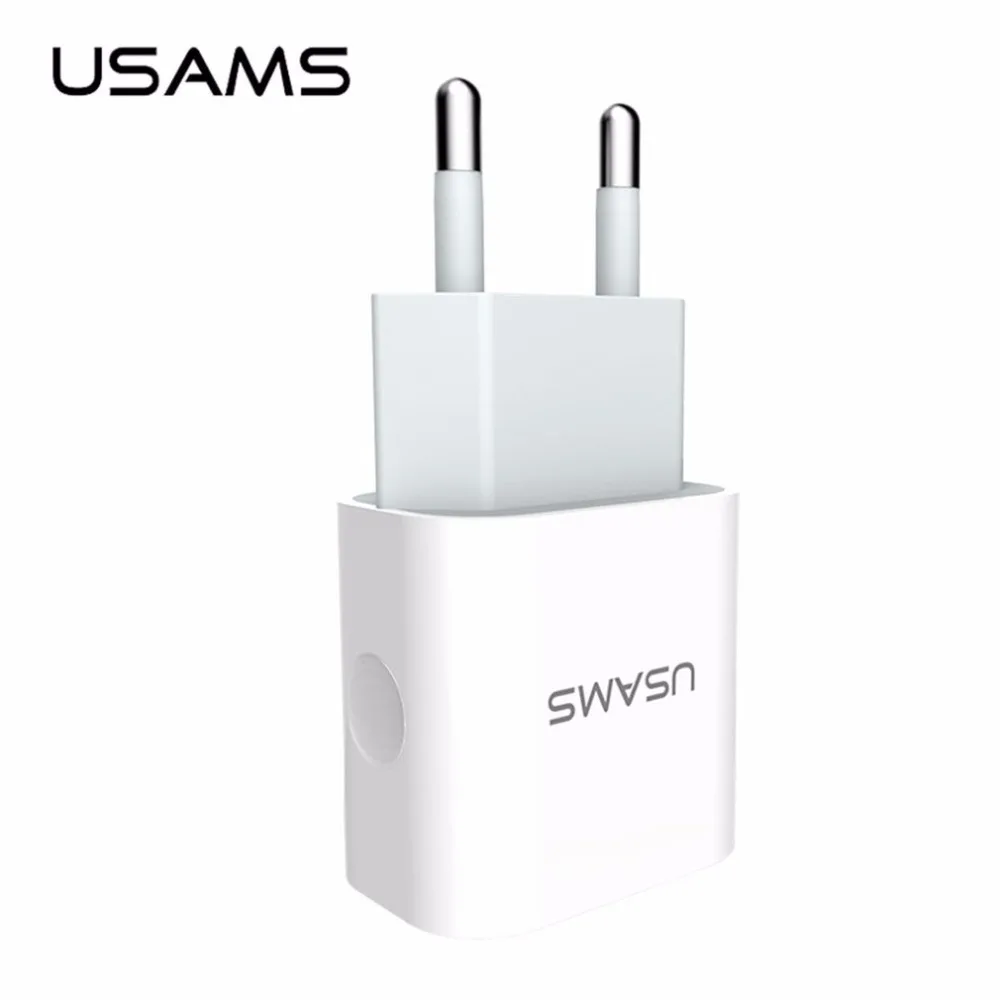 USAMS два usb порта 2.4A быстрое зарядное устройство ЕС-разъем, для поездок зарядное устройство универсальное для мобильного телефона планшета
