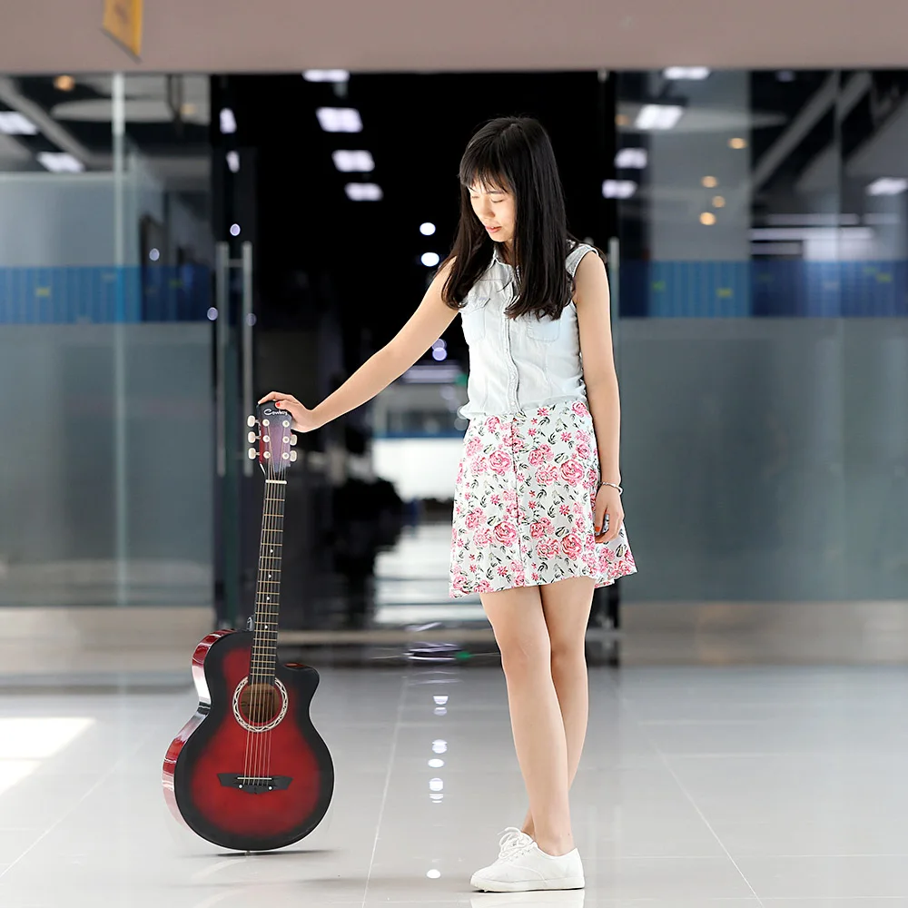 Высокое качество 3" Акустическая гитара, народная 6-струнная гитара для начинающих студентов подарок