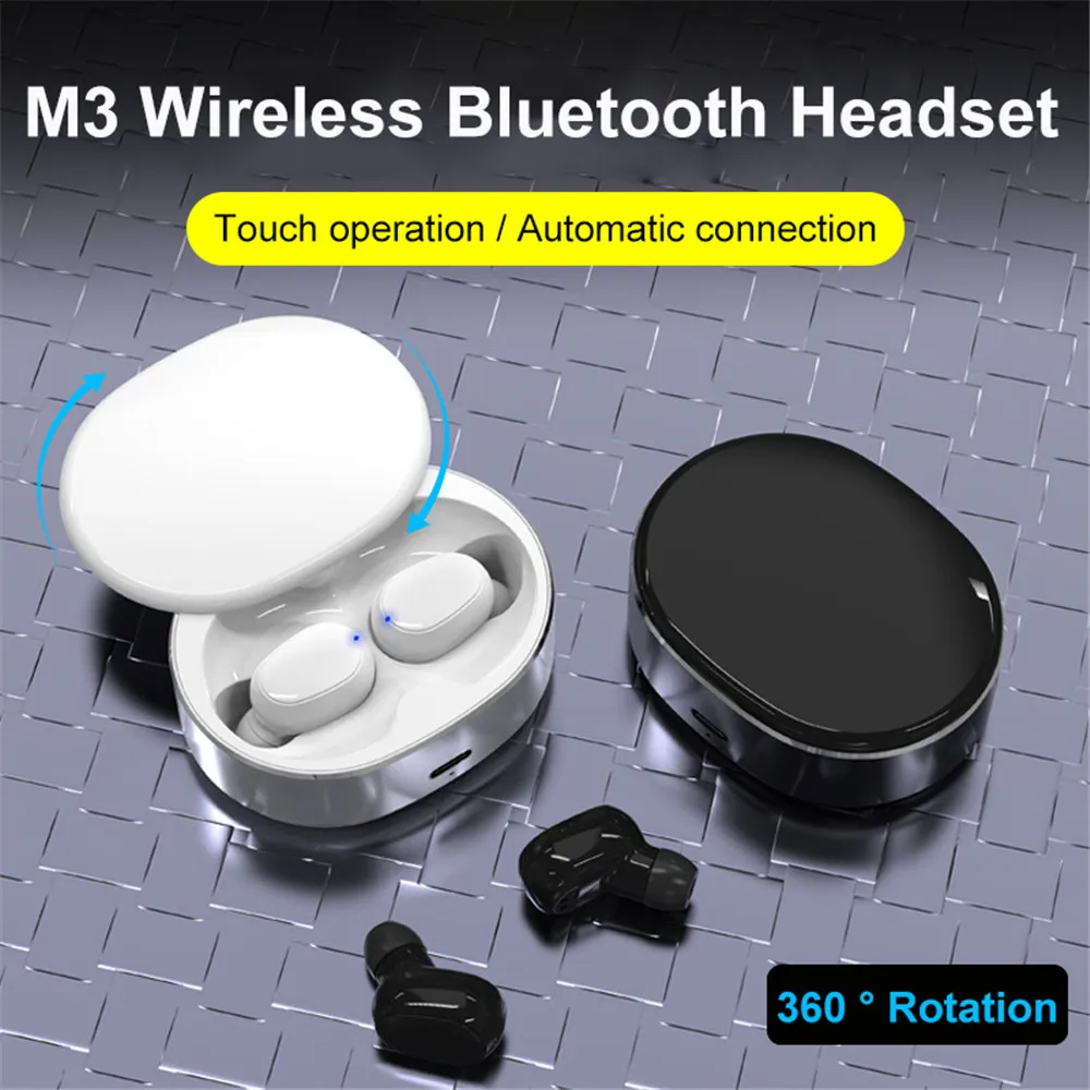 Наушники вкладыши TWS с наушники Беспроводной Bluetooth 5 0 M3 мини микрофоном зарядным