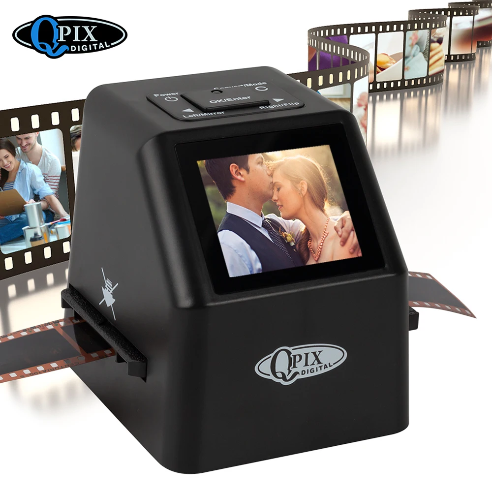 Scanner de Photos de Diapositives Portable 16 MP Haute résolution négatif, Conversion Couleur et