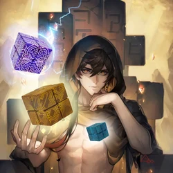 Game Genshin Impact Cube Thunder Rock Wind Elemental Project Cosplay Props Xmas Holiday Gift Unlimited Spin Kids Educational Toy