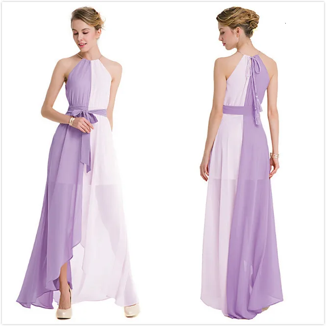 Bridesmaid Dresses Halter Chiffon Sleeveless Prom Gown Wedding Party Dresses for Women Long Elegant Dresses Vestido De Fiesta Bridesmaid Dresses Halter Chiffon Sleeveless Prom Gown Wedding Party Dresses for Women Long Elegant Dresses Vestido De Fiesta