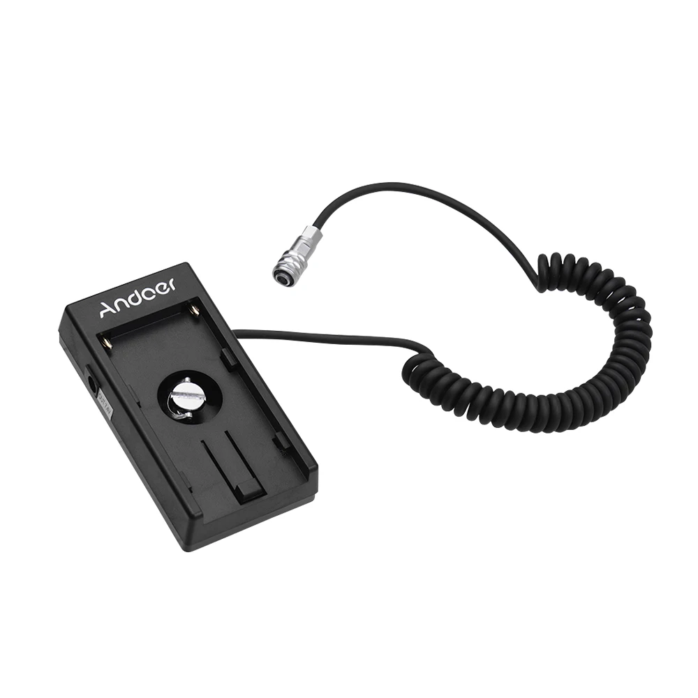 Power Supply Mount Plate Adapter Andoer Blackmagic Cinema Camera BMPCC 4K with Spring Cable for Sony NP-F970 F750 F550 Battery camera battery adapter