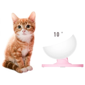 

15Degree Adjustable Pet Cat Bowl Stand Anti-slip Cat Dish Tilted Slows Feeder for Cats Single or Double bowls and feeders