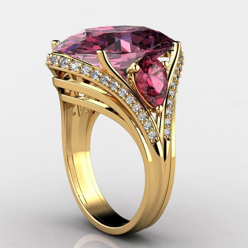 Модное женское ювелирное изделие, роскошное, 925, штамп, 5А, CZ камни, кристалл, обручальное кольцо, кольцо для любимой, подарок, Простой Большой Камень, обручальное кольцо