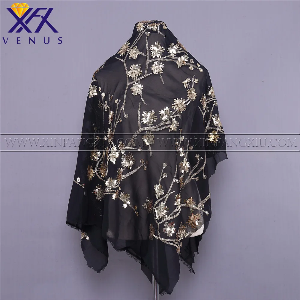 XFX VENUS африканская вышитая бисером блестящая кружевная ткань французский шнур вышитая нигерийская Тюль кружевная ткань для свадьбы по двору