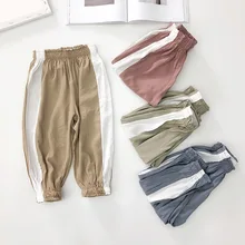 Штаны для мальчиков; сезон весна; Новинка года; стильные детские повседневные брюки для мальчиков; детские спортивные брюки в западном стиле; сезон весна-осень