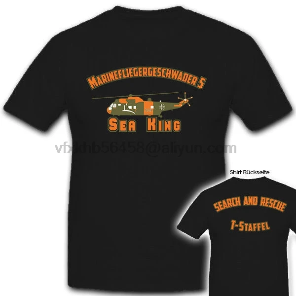 

2019 Summer Cotton Tee Shirt Sea King SAR MFG 5 Marinefliegergeschwader Search and Rescue - T Shirt #8119 Fashion T-shirt(1)