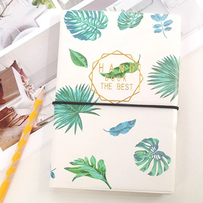 Korea simple small fresh leaf bandage hand book student creative hard copy office learning notebook stationery