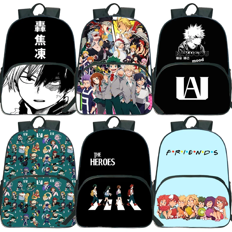 Students Boku No Hero Academia Backpack Boys Girls Anime School Bags Kids Cartoon Bookbags Teenagers Knapsacks Mochila Escolar