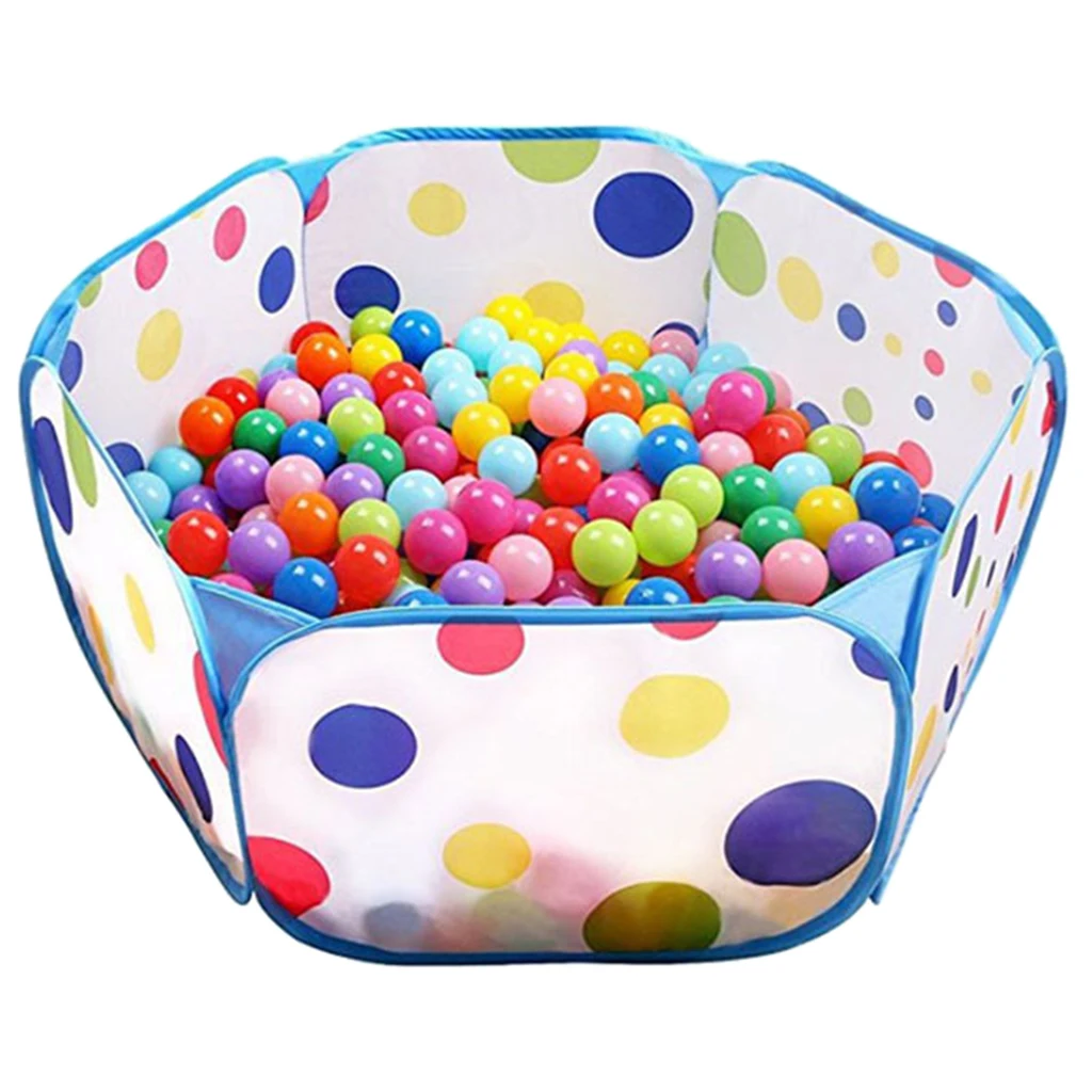 Colorful Dots Ball Pit Pop up Play Tent for Kids Indoor Outdoor Use, 100x29cm